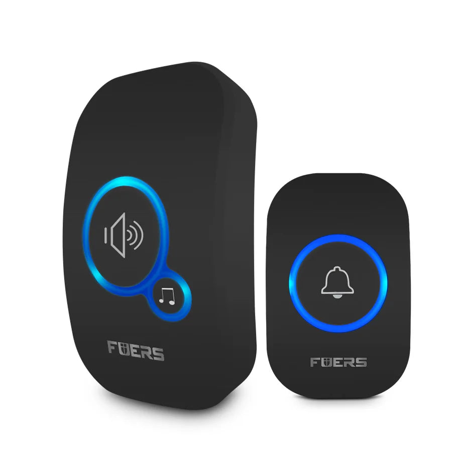 Wireless Doorbell Waterproof Welcome Chime Home Door Bell Intelligent 32 Songs Smart Alarm with Battery for Store Hotel