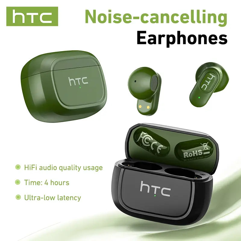 HTC NE51 Wireless Earbuds Bluetooth 6.0 Earphones 