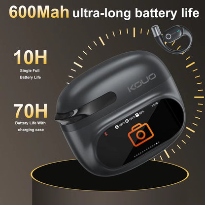 Open Bluetooth Earphones 164 Languages Real Time Translator Headphones Wireless Earbuds for Travel Learning Sports Gaming