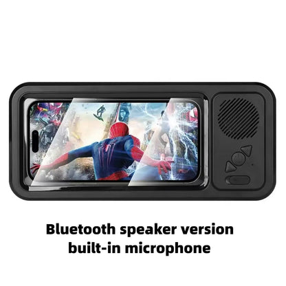 Waterproof Phone Holder Bluetooth Speaker 360°Rotation for Bathroom/Shower