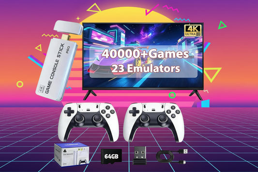 2026 New Video Retro Game Controller Console with 40,000+ Games & 26 Emulators