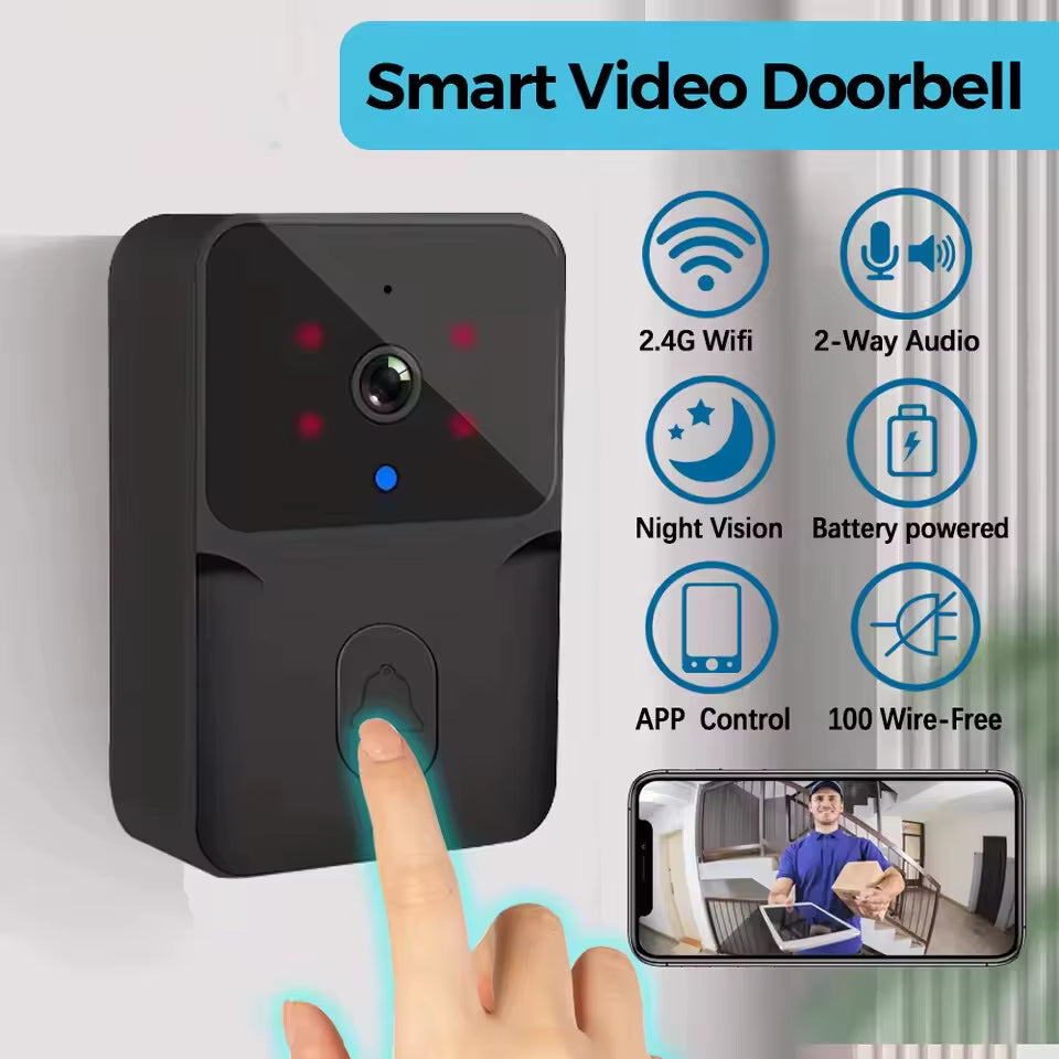 Wifi Video Doorbell Wireless Phone Two-Way Intercom System IR Night Vision Doorbell Smart Home Security Door Bell Camera Monitor