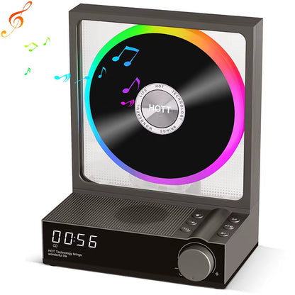 HOTT Retro Bluetooth CD Player - Stylish Portable Music Player for Home Audio