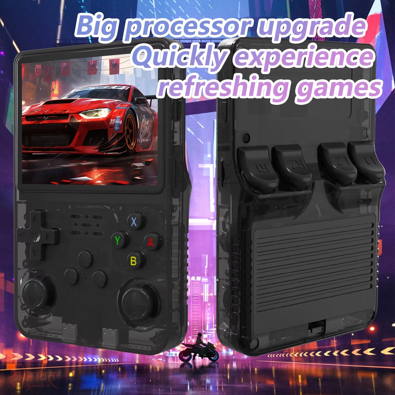 R36S Portable Handheld Game Console 3.5 Inch IPS Screen 640X480 Resolution 64GB Built-In Memory Classic Games Preloaded