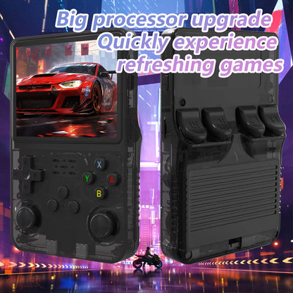 R36S Portable Handheld Game Console 3.5 Inch IPS Screen 640X480 Resolution 64GB Built-In Memory Classic Games Preloaded