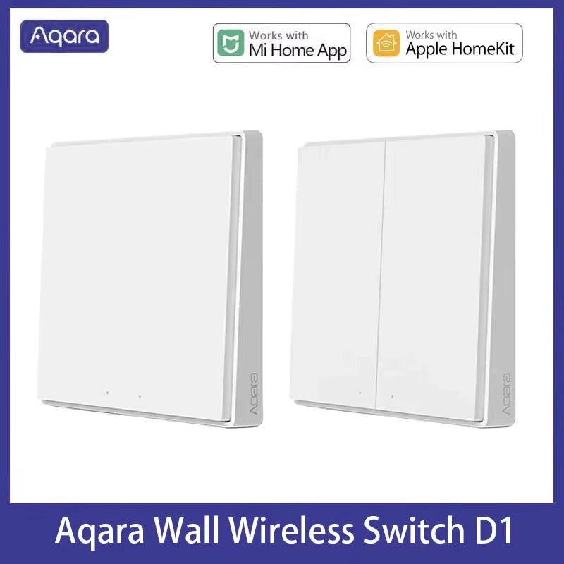 Smart Wall Wireless Switch D1 Zigbee Remote Control Key Light Switch Button for Mi Home Homekit APP