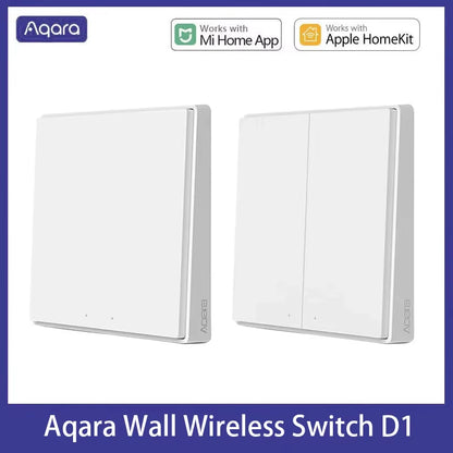 Smart Wall Wireless Switch D1 Zigbee Remote Control Key Light Switch Button for Mi Home Homekit APP