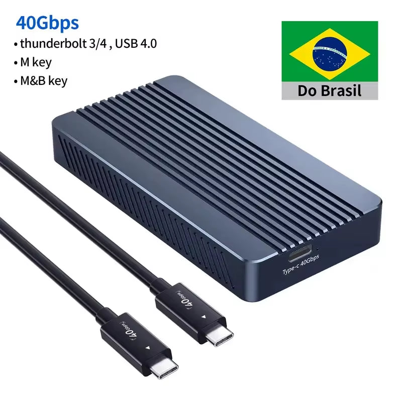 40Gbps SSD Case M.2 Nvme Enclosure for Macbook Ipad Pro 2500-3000MB/S Data Transfer Speed for Data Storage
