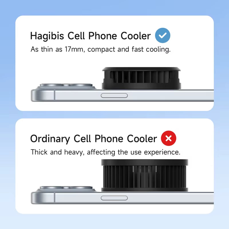 Magnetic Cell Phone Cooler Universal Cooling Fan Mobile Phone Radiator for Iphone 17 Pro Black Shark Gaming Live Stream