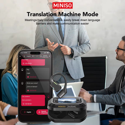 Translator Earphone  M98 AI Wireless Headphones Office Chat Headset ASMR Headset DIY APP AI Wireless Headphones with Mi