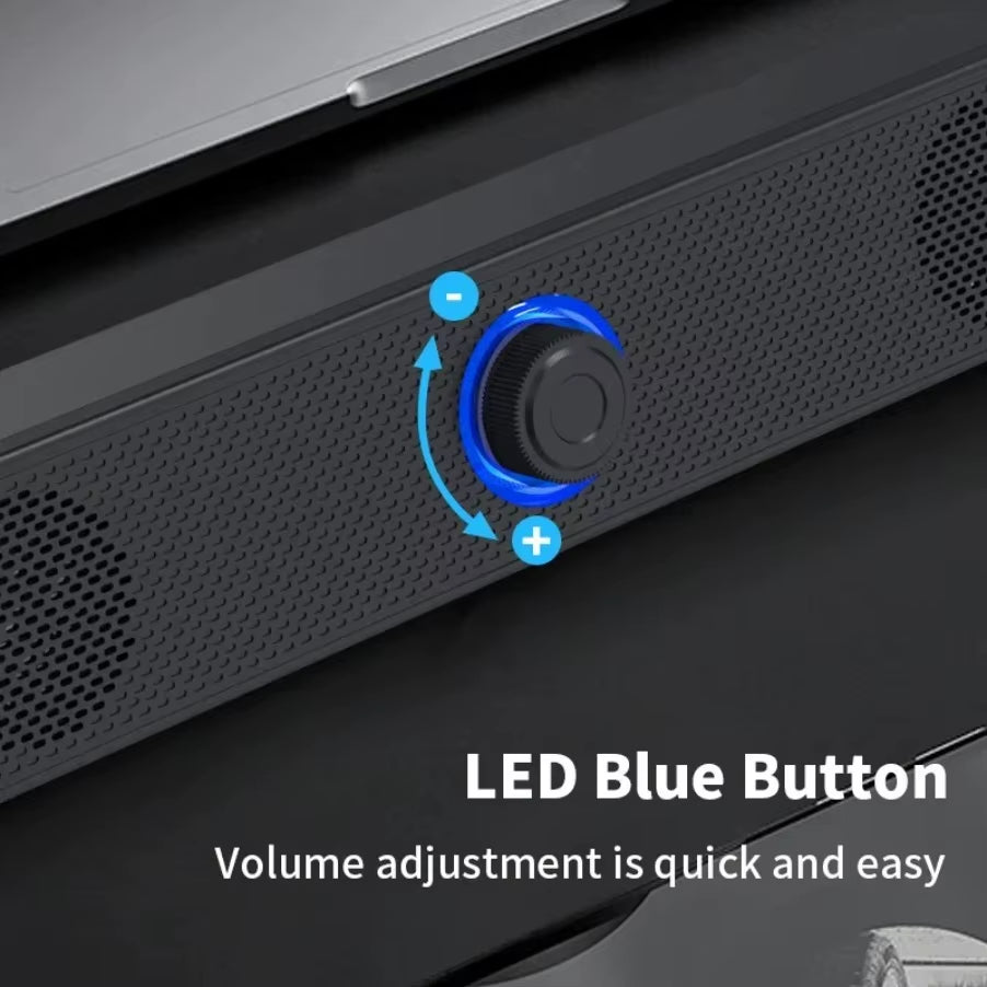 Wireless Bluetooth and PC Soundbar Wired Speaker USB Powered Soundbar for TV Pc Laptop Gaming Home Theater Surround Audio System