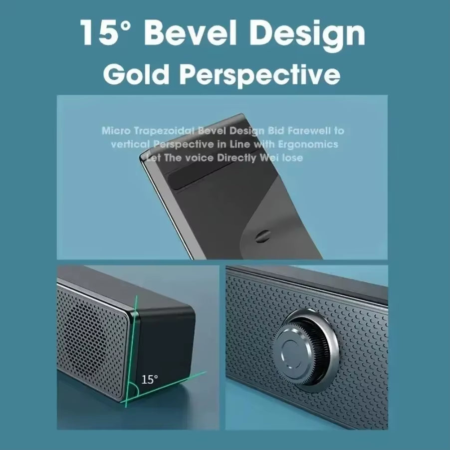 Wireless Bluetooth and PC Soundbar Wired Speaker USB Powered Soundbar for TV Pc Laptop Gaming Home Theater Surround Audio System