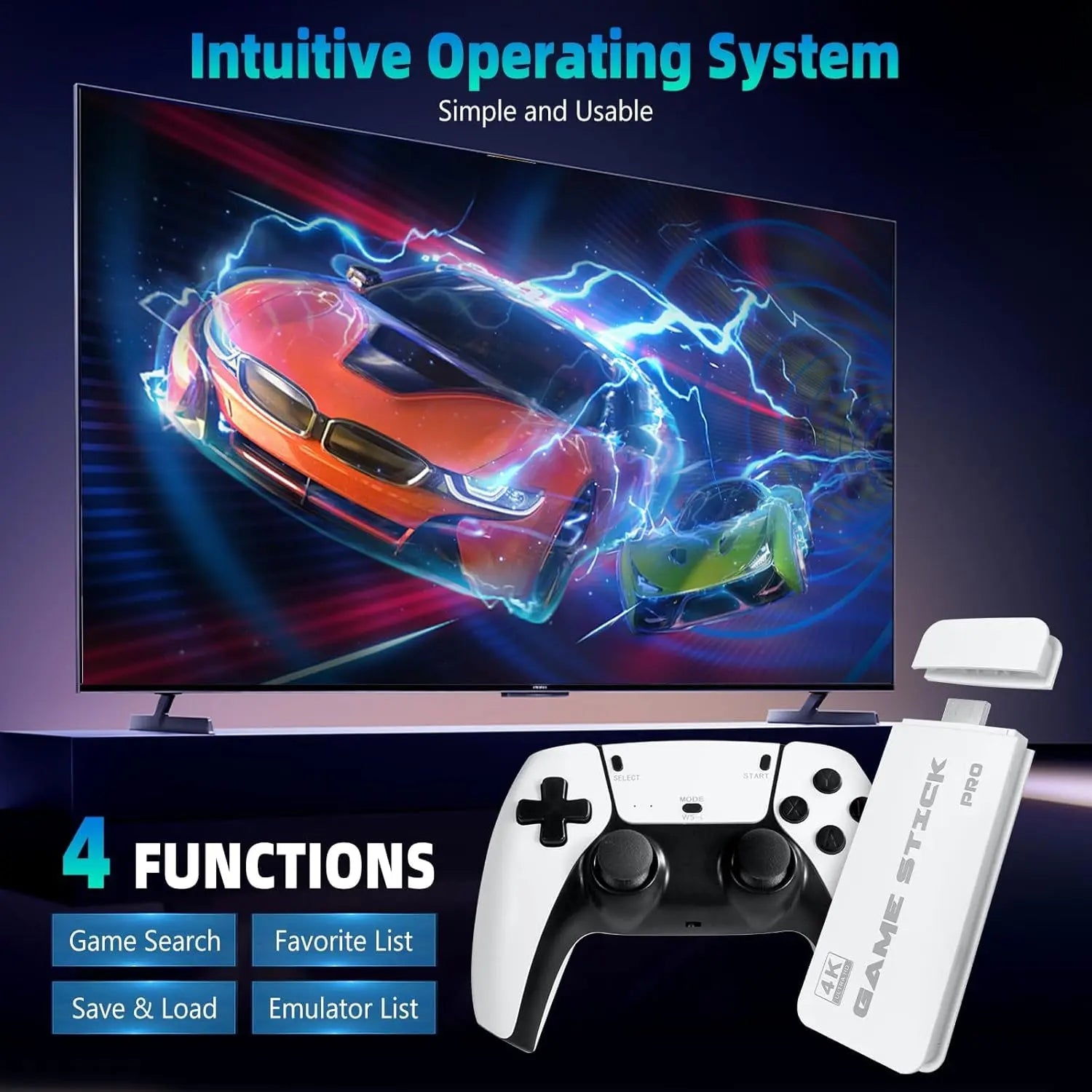 2026 New Video Retro Game Controller Console with 40,000+ Games & 26 Emulators