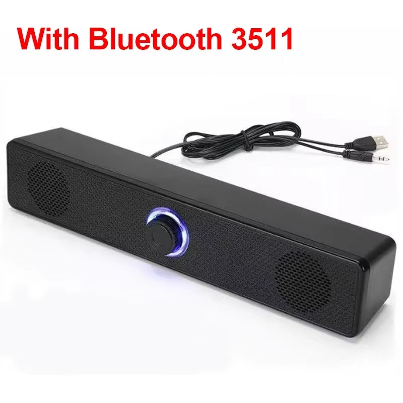 Wireless Bluetooth and PC Soundbar Wired Speaker USB Powered Soundbar for TV Pc Laptop Gaming Home Theater Surround Audio System