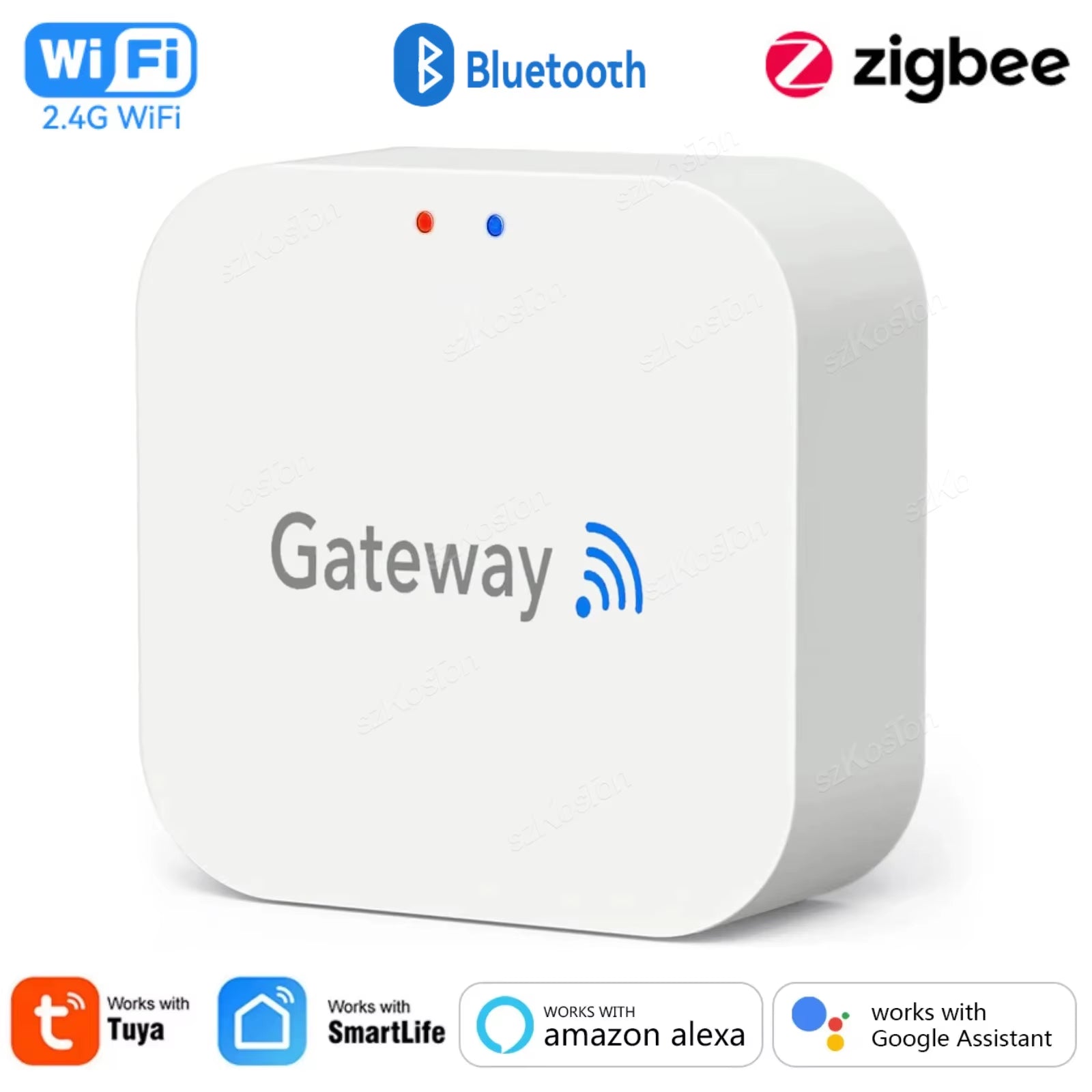 Tuya Smart Life Multi-Mode Gateway Smart Home Automation Hub Zigbee Wifi Bridge Bluetooth Mesh Voice Control for Alexa Google