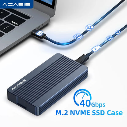40Gbps SSD Case M.2 Nvme Enclosure for Macbook Ipad Pro 2500-3000MB/S Data Transfer Speed for Data Storage