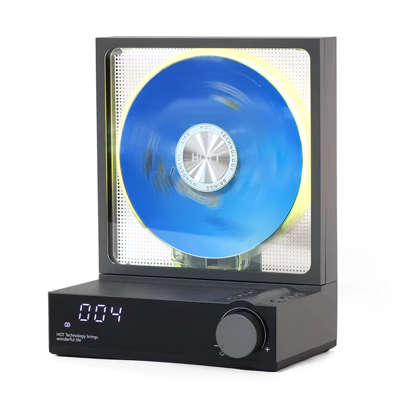 HOTT Retro Bluetooth CD Player - Stylish Portable Music Player for Home Audio