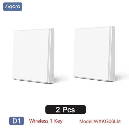Smart Wall Wireless Switch D1 Zigbee Remote Control Key Light Switch Button for Mi Home Homekit APP