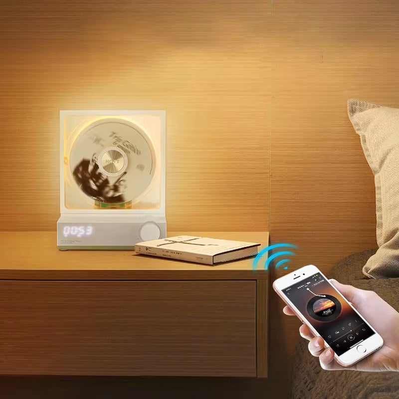HOTT Retro Bluetooth CD Player - Stylish Portable Music Player for Home Audio