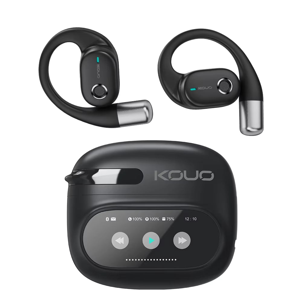 Open Bluetooth Earphones 164 Languages Real Time Translator Headphones Wireless Earbuds for Travel Learning Sports Gaming