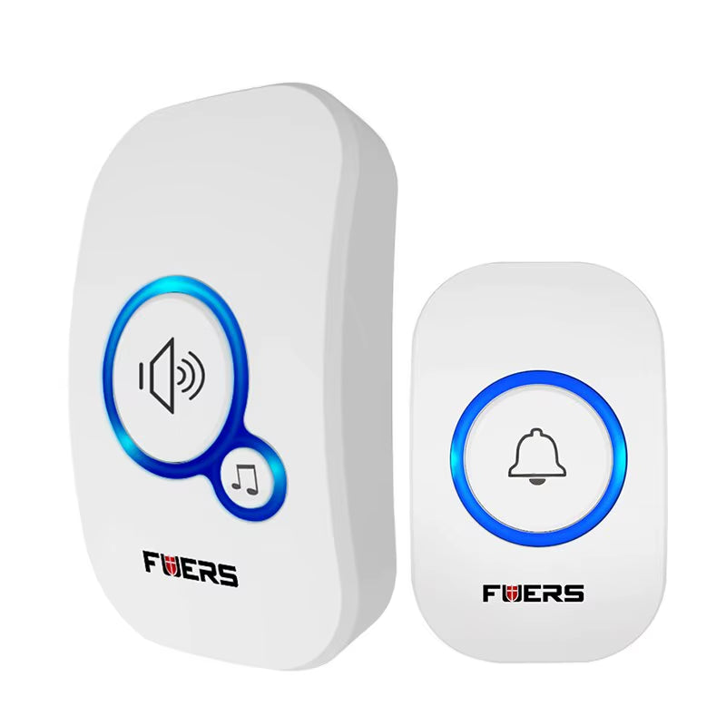 Wireless Doorbell Waterproof Welcome Chime Home Door Bell Intelligent 32 Songs Smart Alarm with Battery for Store Hotel