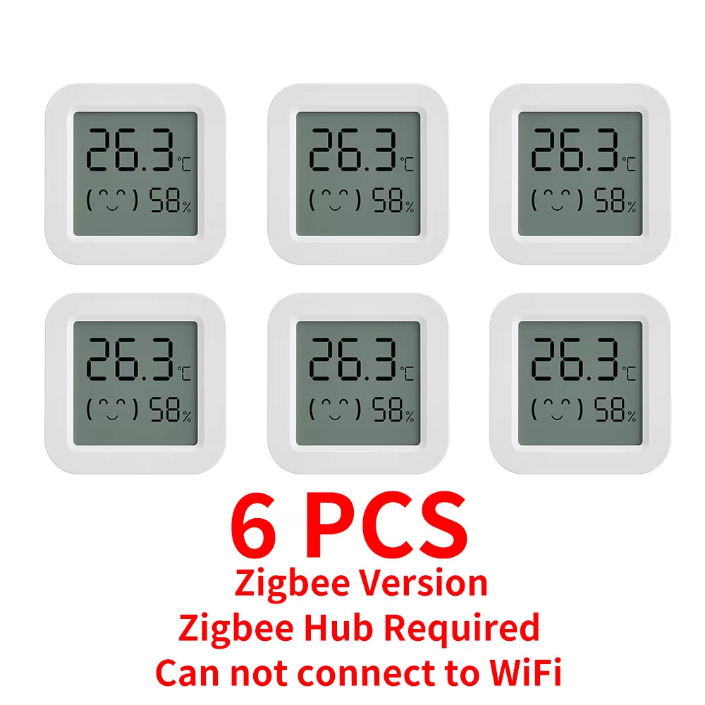 Tuya Temperature Humidity Sensor Mini LCD Digital Display Compatible with Bluetooth APP Remote Control Thermometer Hygrometer