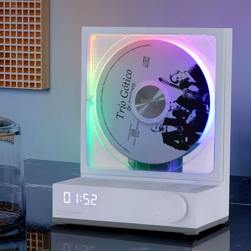 HOTT Retro Bluetooth CD Player - Stylish Portable Music Player for Home Audio