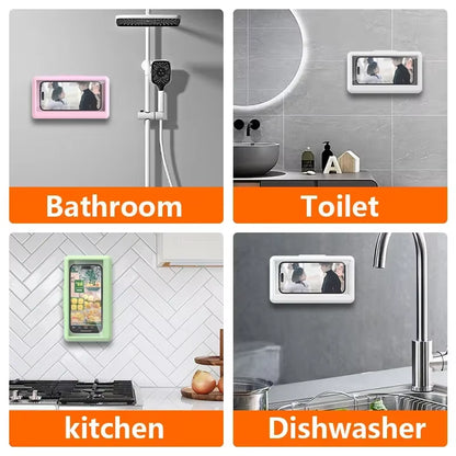 Fixed  Waterproof and Anti-Fog Mobile Phone Case for Bathroom Shower Phone Holder Waterproof Can Touched Shower Phone