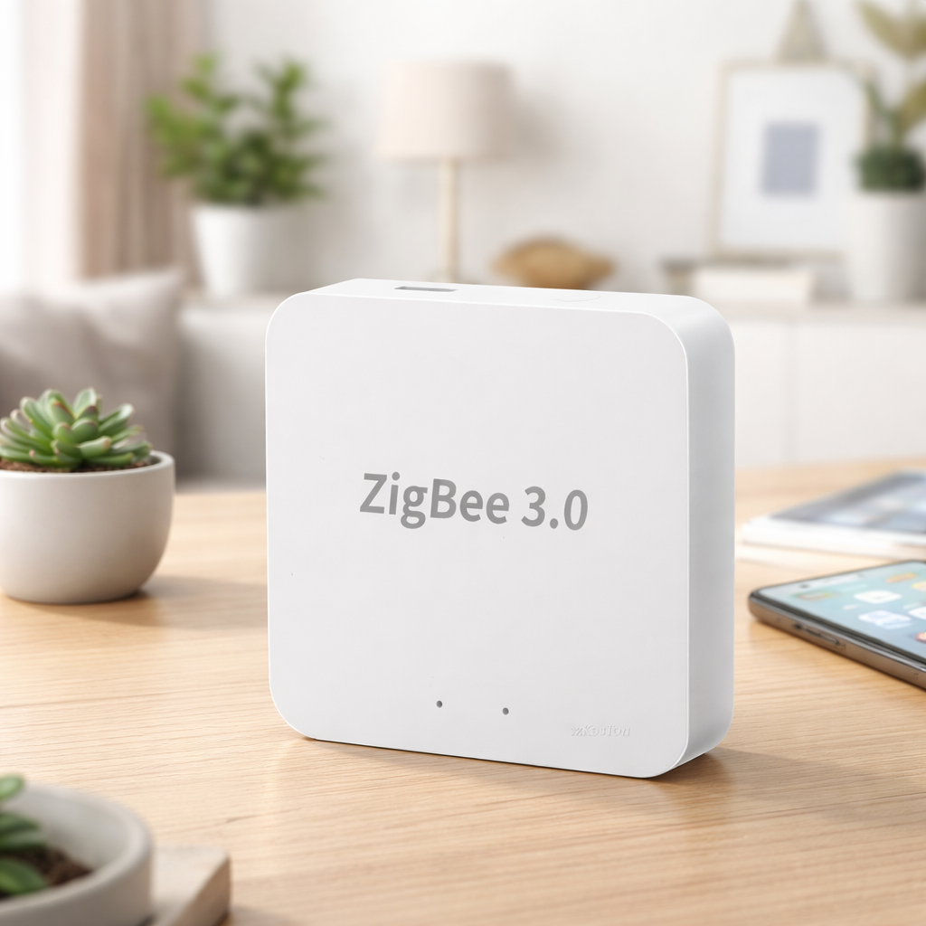 Zigbee 3.0 smart home gateway hub with WiFi bridge
