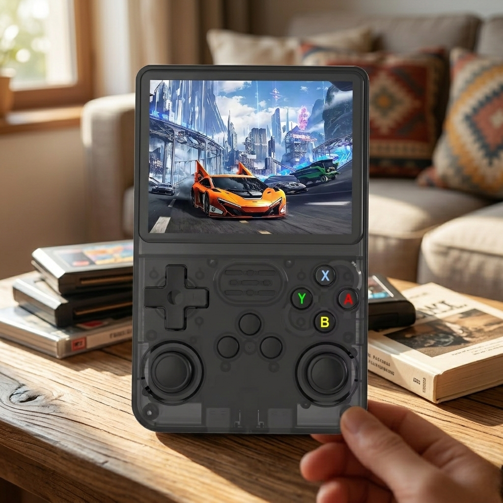 R36S portable gaming console 3.5 inch IPS display
