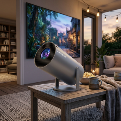 HY300 Pro 8K Android projector with WiFi6 connectivity
