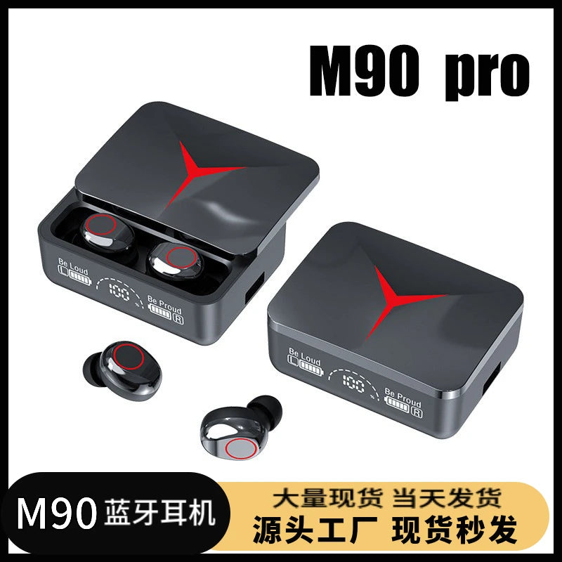 M90 Wireless Headphones TWS Bluetooth Touch Control Earphones Sport Earbuds Hifi Stereo Gaming Headset with Mic for Smartphone