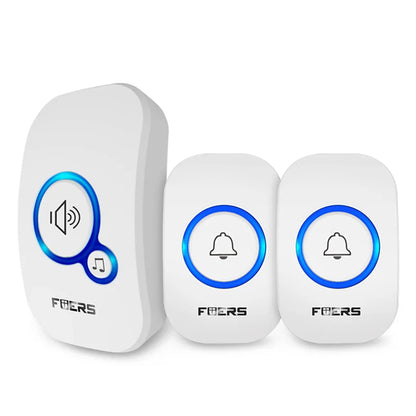 Wireless Doorbell Waterproof Welcome Chime Home Door Bell Intelligent 32 Songs Smart Alarm with Battery for Store Hotel