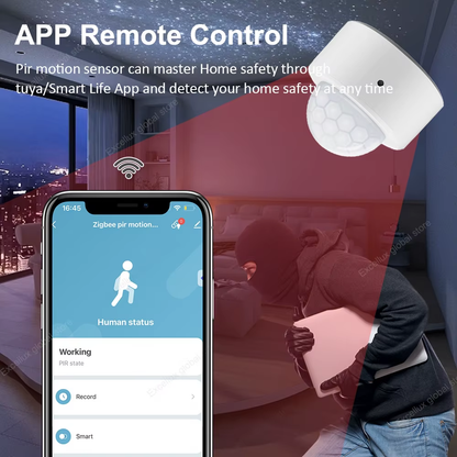 Wireless smart motion detector compatible with Alexa Google Home