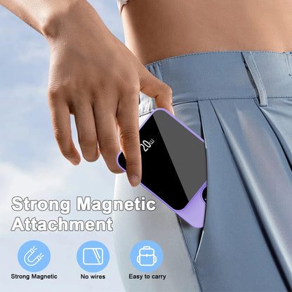Magnetic Wireless Portable Charger, 10000Mah Power Bank with Pd20W Fast Charging, USB C In&Out Battery Pack, Compatible with Mag-Safe for Iphone 17/16/15/14/13 Series, Samsung, Android, and More