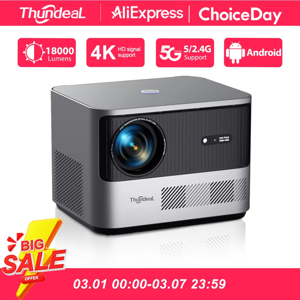 TDA6 Full HD Projector 1080P 2K 4K Video Home Theater Auto Focus 5G Wifi Android Projector TDA6W 3D Portable Proyector