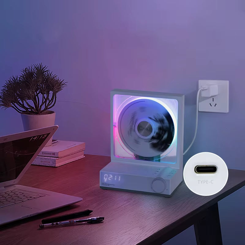 HOTT Retro Bluetooth CD Player - Stylish Portable Music Player for Home Audio