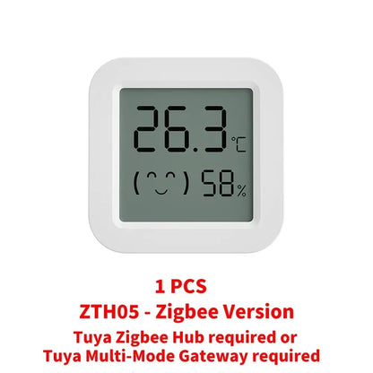 Tuya Temperature Humidity Sensor Mini LCD Digital Display Compatible with Bluetooth APP Remote Control Thermometer Hygrometer