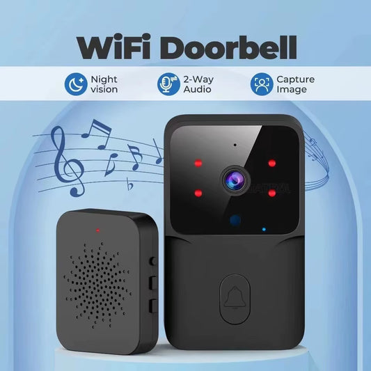Wifi Video Doorbell Wireless Phone Two-Way Intercom System IR Night Vision Doorbell Smart Home Security Door Bell Camera Monitor