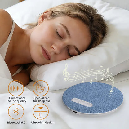 HYUNDAI S1 Ultra-Thin Bluetooth Pillow Speaker with Bluetooth 6.0, 3D White Noise, Soft Immersive Sound Field, Air Conduction Audio Design, Pillow Speaker for Bedtime Music & Audiobooks, Headphone-Free Sleep Sound, Compatible with Android & Ios