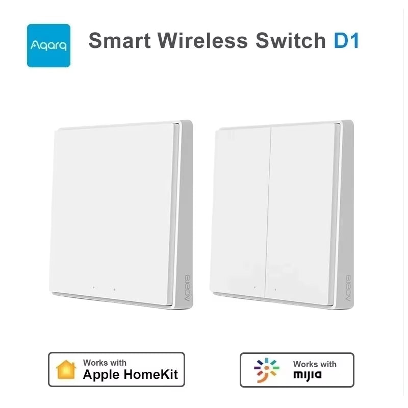 Smart Wall Wireless Switch D1 Zigbee Remote Control Key Light Switch Button for Mi Home Homekit APP